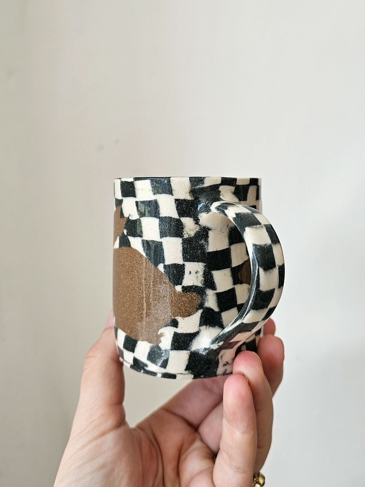 Fern Taylor Checkerboard Rabbit Mug