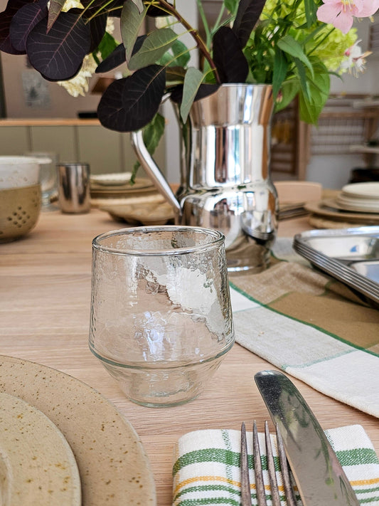 Hammered Tumbler Glass