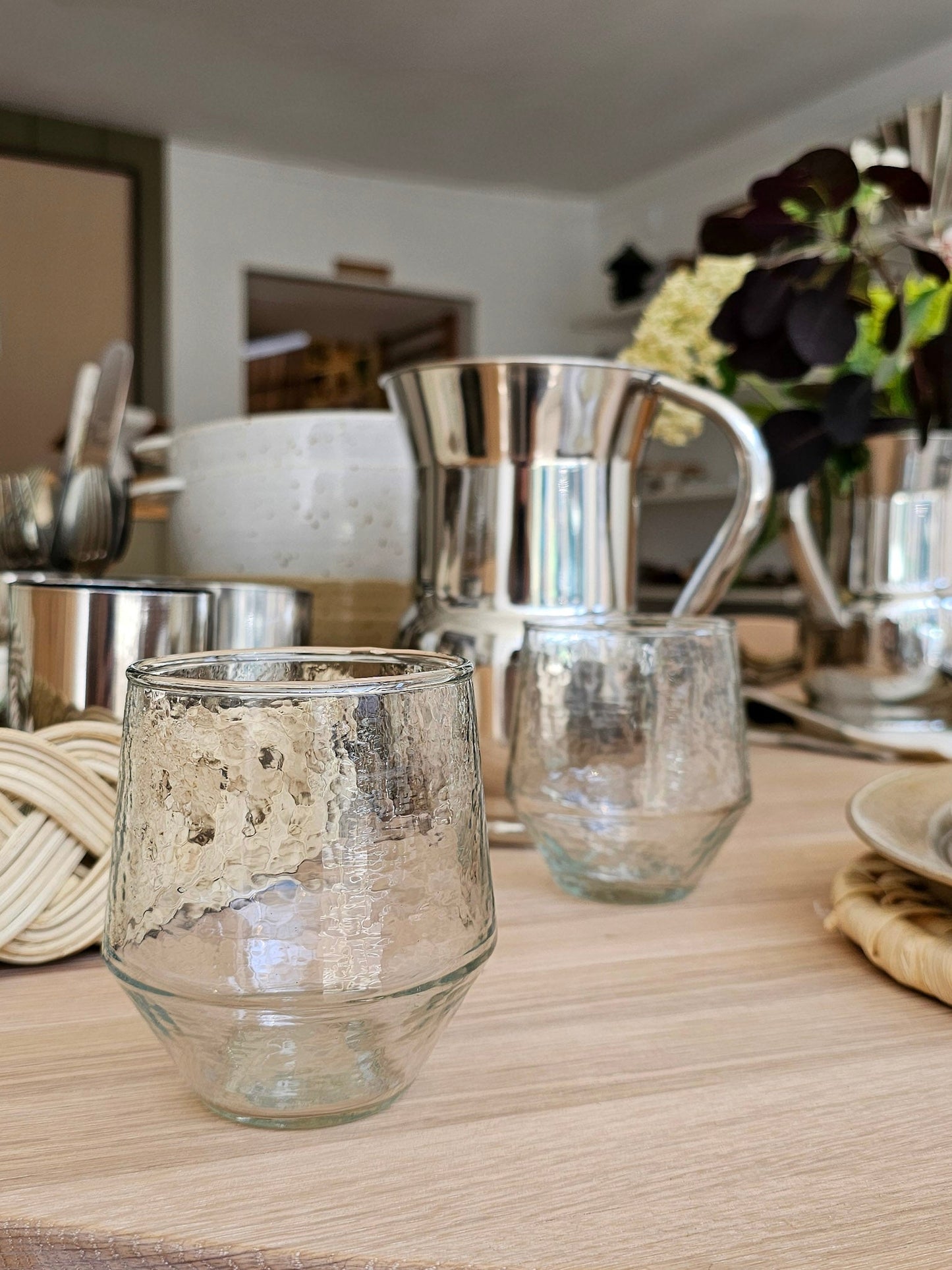 Hammered Tumbler Glass